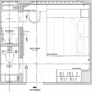 Upper Deck Double Cabin Drawing