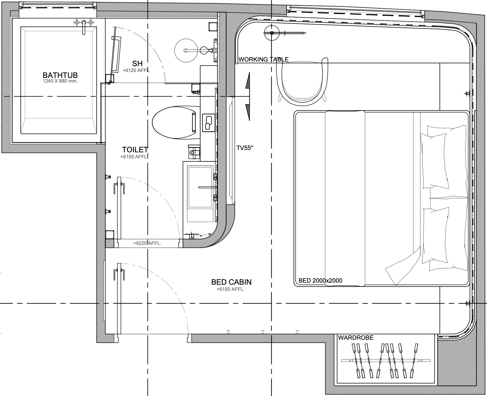Upper Deck Luxury Cabin (largest)